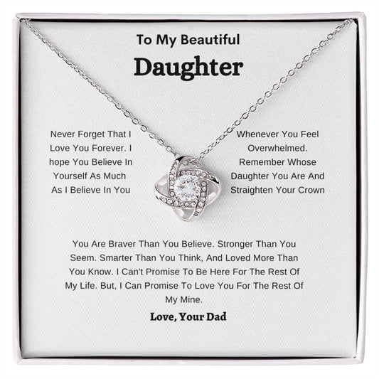 My Beautiful Daughter | Never Forget - Love Knot Necklace