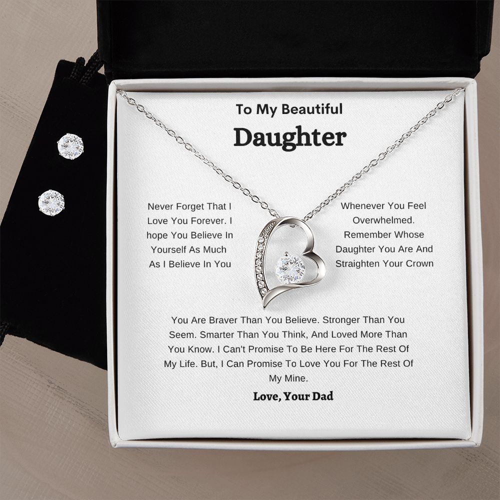 Daughter - Never Forget That I Love You Necklace – giftkonnection
